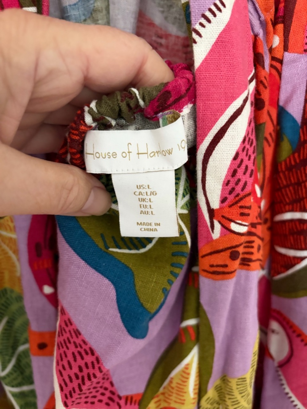 Women’s Lavender Tropical Halter Sundress with Tie Back NWOT - Picture 3 of 3